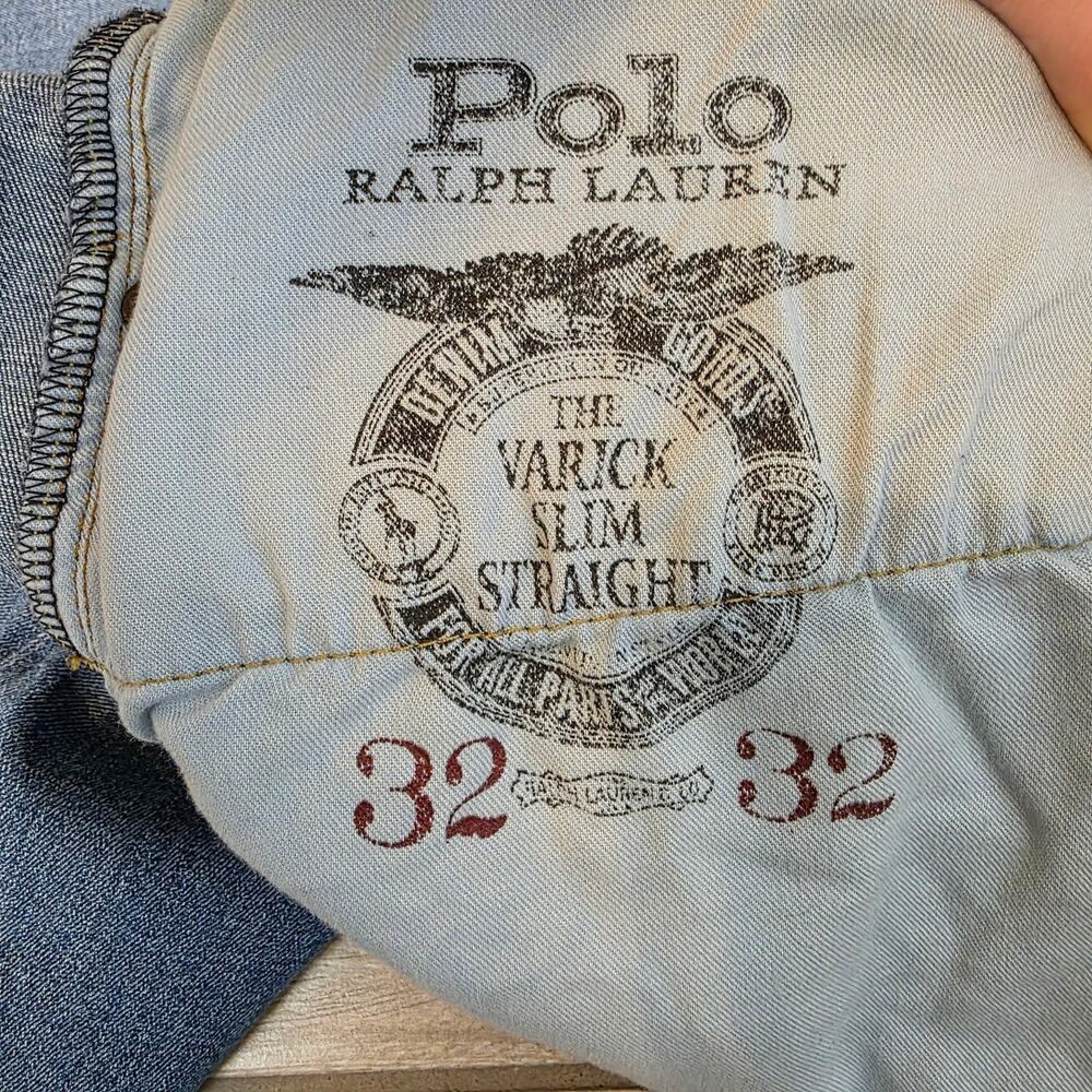 Polo Ralph Lauren Varick Slim Straight Jeans Mens 32x30 Medium Wash Stretch - Picture 3 of 14